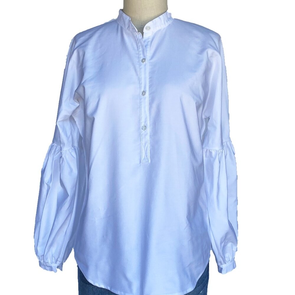Cotton Balloon Sleeve Shirt, Made In America, NWT
